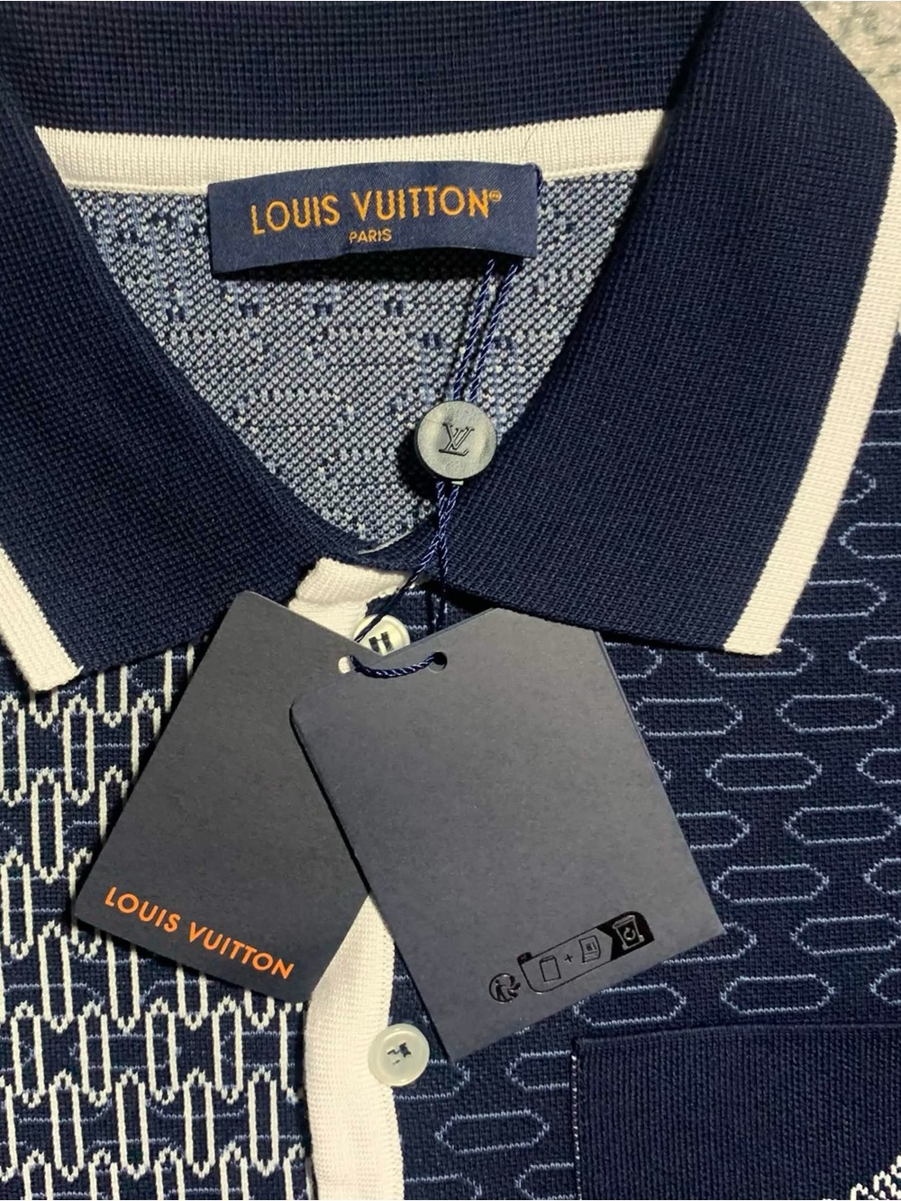 Louis Vuitton Navy Damier Polo Size S - Picture 5 of 7